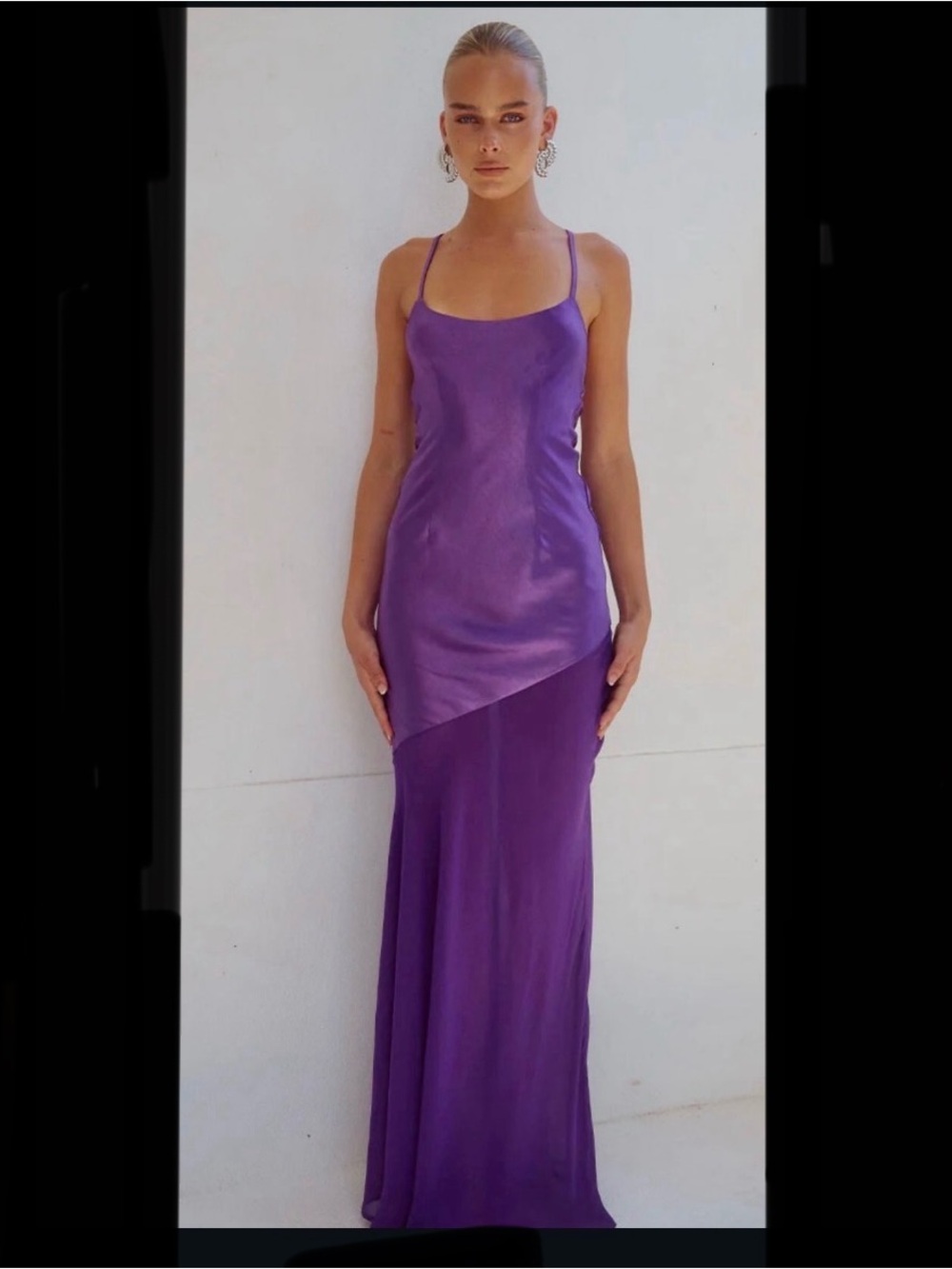 Runway The Label Purple Samani Satin Slip Dress